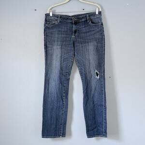 Kut from the Kloth Jeans Womens Size 14 Distressed Straight Leg Classic Stretch